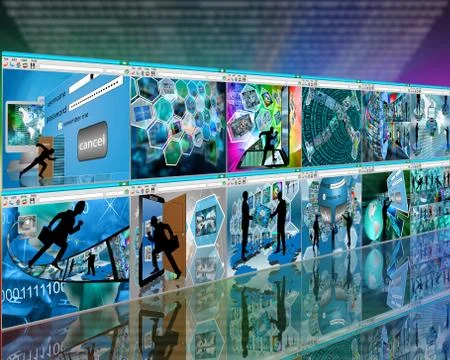 Web wall Illustrazione stock