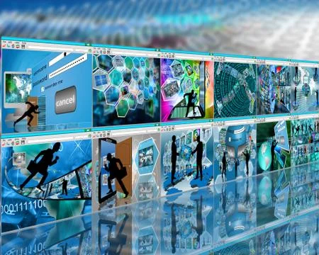 Web wall Illustrazione stock