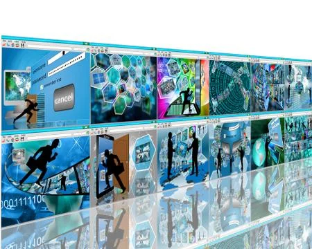 Web wall Illustrazione stock