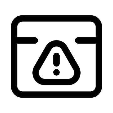 Web warning icon. Editable line icon. Professional and modern outline icon .. Stock Illustration