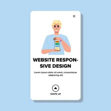 Web website responsive design vector Stock Illustration