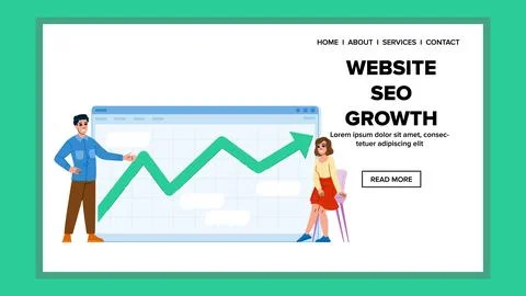 Web website seo growth vector 스톡 일러스트