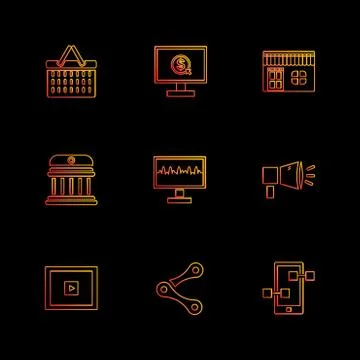 Web , website , user interface , application , internet , eps icons set vecto Stock Illustration