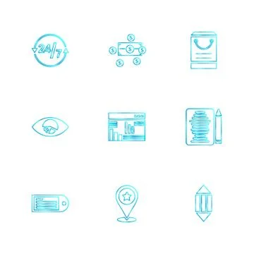 Web , website , user interface , application , internet , eps icons set vecto Ilustración de archivo