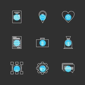 Web , website , user interface , application , internet , eps icons set vecto Stock Illustration