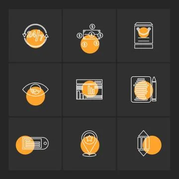 Web , website , user interface , application , internet , eps icons set vecto Ilustración de archivo
