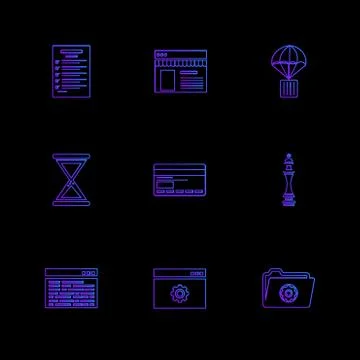 Web , website , user interface , application , internet , eps icons set vecto Stock Illustration