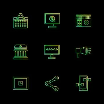 Web , website , user interface , application , internet , eps icons set vecto Stock Illustration