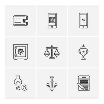 Web , website , user interface , application , internet , eps icons set vecto Stock Illustration