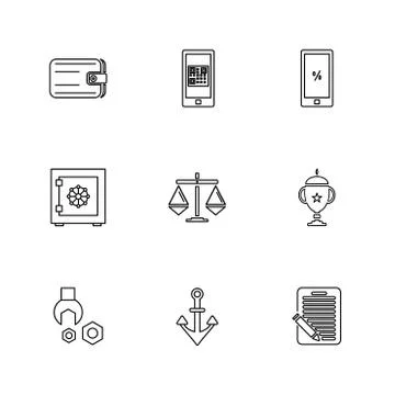 Web , website , user interface , application , internet , eps icons set vecto Stock Illustration