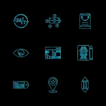 Web , website , user interface , application , internet , eps icons set vecto Stock Illustration