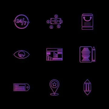 Web , website , user interface , application , internet , eps icons set vecto Ilustración de archivo
