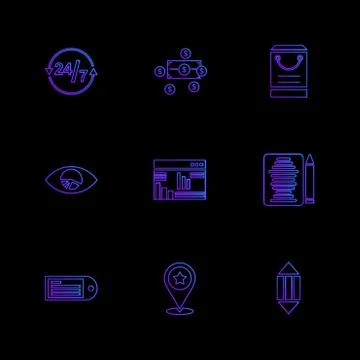 Web , website , user interface , application , internet , eps icons set vecto Stock Illustration