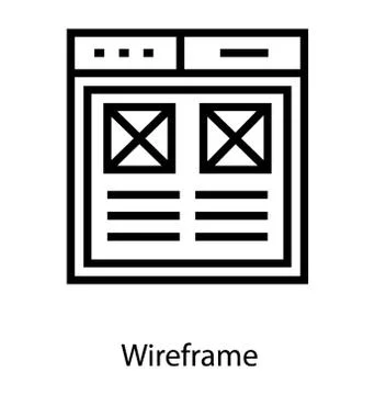 Web Wireframe Vector Illustrazione stock