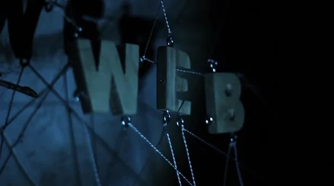 Web Word in the Dark. Network Video stock 55248743
