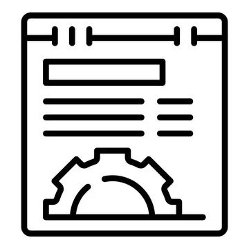 Web workflow icon outline vector. Work project Stock Illustration
