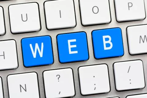 WEB writing on white keyboard Stock Photos