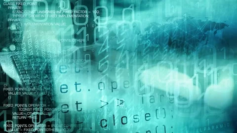 Web www communication blue, binary code system technology digital Stock Footage 151812051