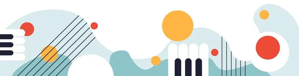 Web2d vector illustration of abstract minimalistic art made of simple geometry Stock Illustration