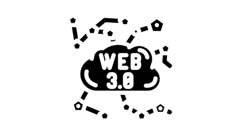 Web3 integration decentralized application glyph icon animation Stock Footage 326735272