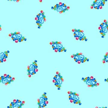 Web3 integration decentralized application isometric icon seamless pattern Stock Illustration