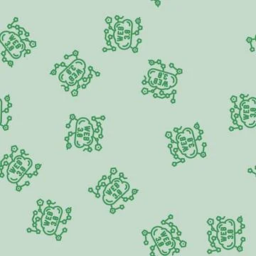 Web3 integration decentralized application line vector seamless pattern Stock Illustration