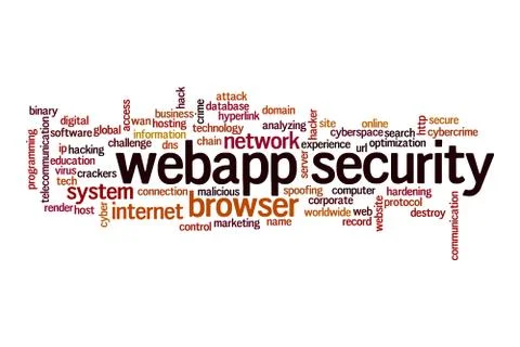 Webapp security word cloud concept イラスト素材