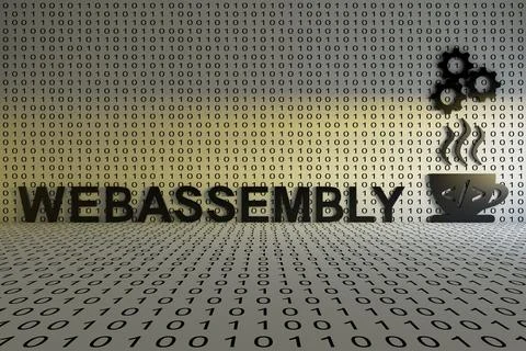 WEBASSEMBLY concept text sunlight 3D illustration Stock-Illustration