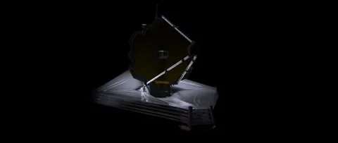 Webb Telescope animation-dramatic still light Stock Footage 295208937
