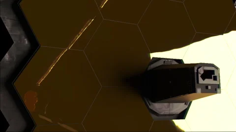 Webb Telescope animation-fly through Stock Footage 295158126