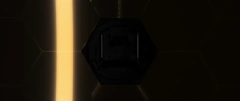 Webb Telescope Mirror-Close Up animation w-Glint Stock Footage 295209308