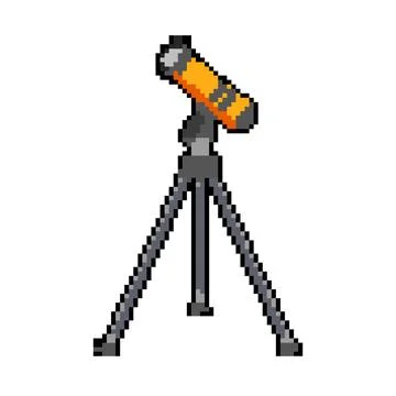 Webb telescope pixel art vector illustration Stock Illustration