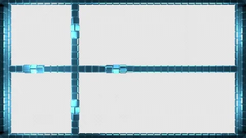 Webcam borders. Animated rotating cubes with alpha channel. Stock Footage 288221645