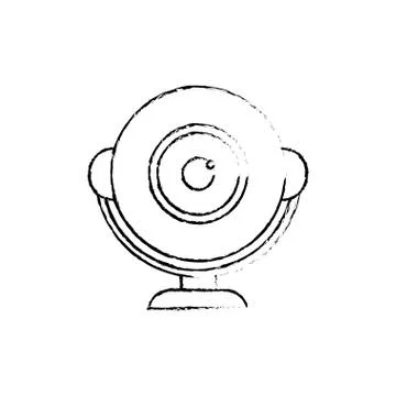 Webcam computer device Stock Illustration