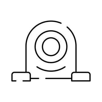 Webcam digital security surveillance camera technology icon Illustrazione stock
