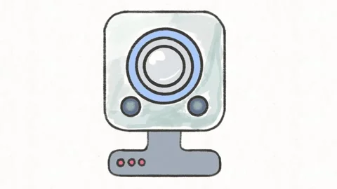 Webcam Digital Video Camera for Online Communication Stock Footage 342018253