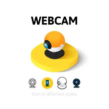Webcam icon in different style Stock Illustration