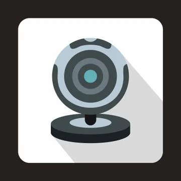 Webcam icon in flat style Stock Illustration