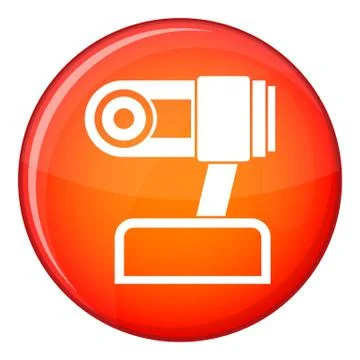 Webcam icon, flat style Stock Illustration