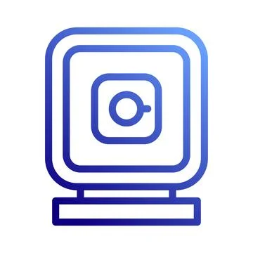 Webcam icon graphic design with gradient effect Illustrazione stock