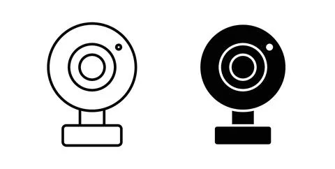 Webcam icon Illustration designs pack for Web Stock Illustration