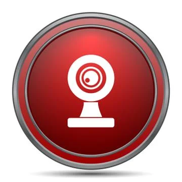 Webcam icon. Internet button on white background.. Stock Illustration