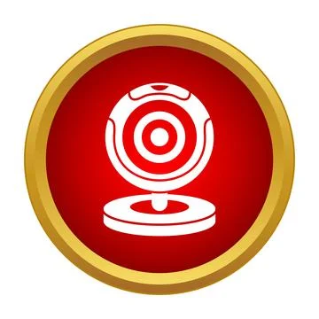 Webcam icon representing digital communication and video calls Illustrazione stock