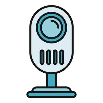 Webcam icon representing digital communication and internet connectivity Stockillustratie