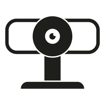 Webcam icon representing digital video communication technology Illustrazione stock