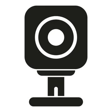 Webcam icon representing online communication or surveillance Stock Illustration