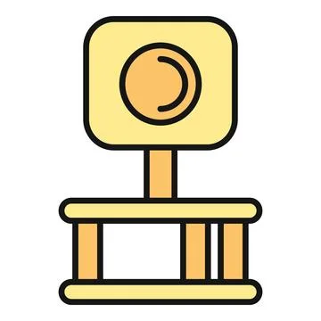 Webcam icon representing online communication and video calls Stock Illustration