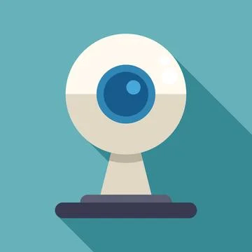 Webcam icon representing online video communication and surveillance イラスト素材