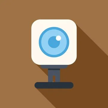 Webcam icon representing online video communication and surveillance Illustrazione stock