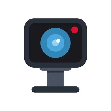 Webcam icon representing online video communication イラスト素材